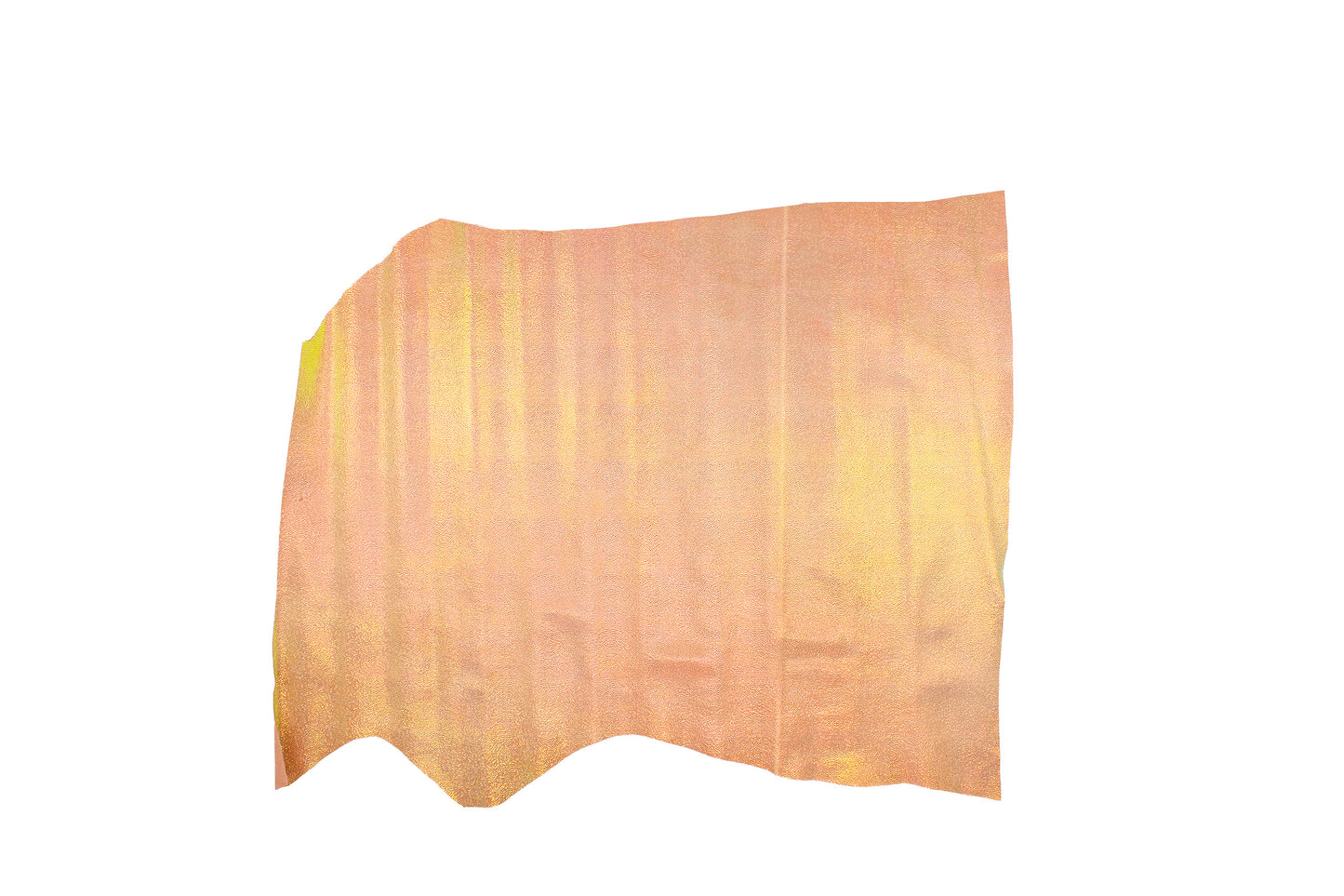 Trozo de piel grabado lagarto salmon tornasolado