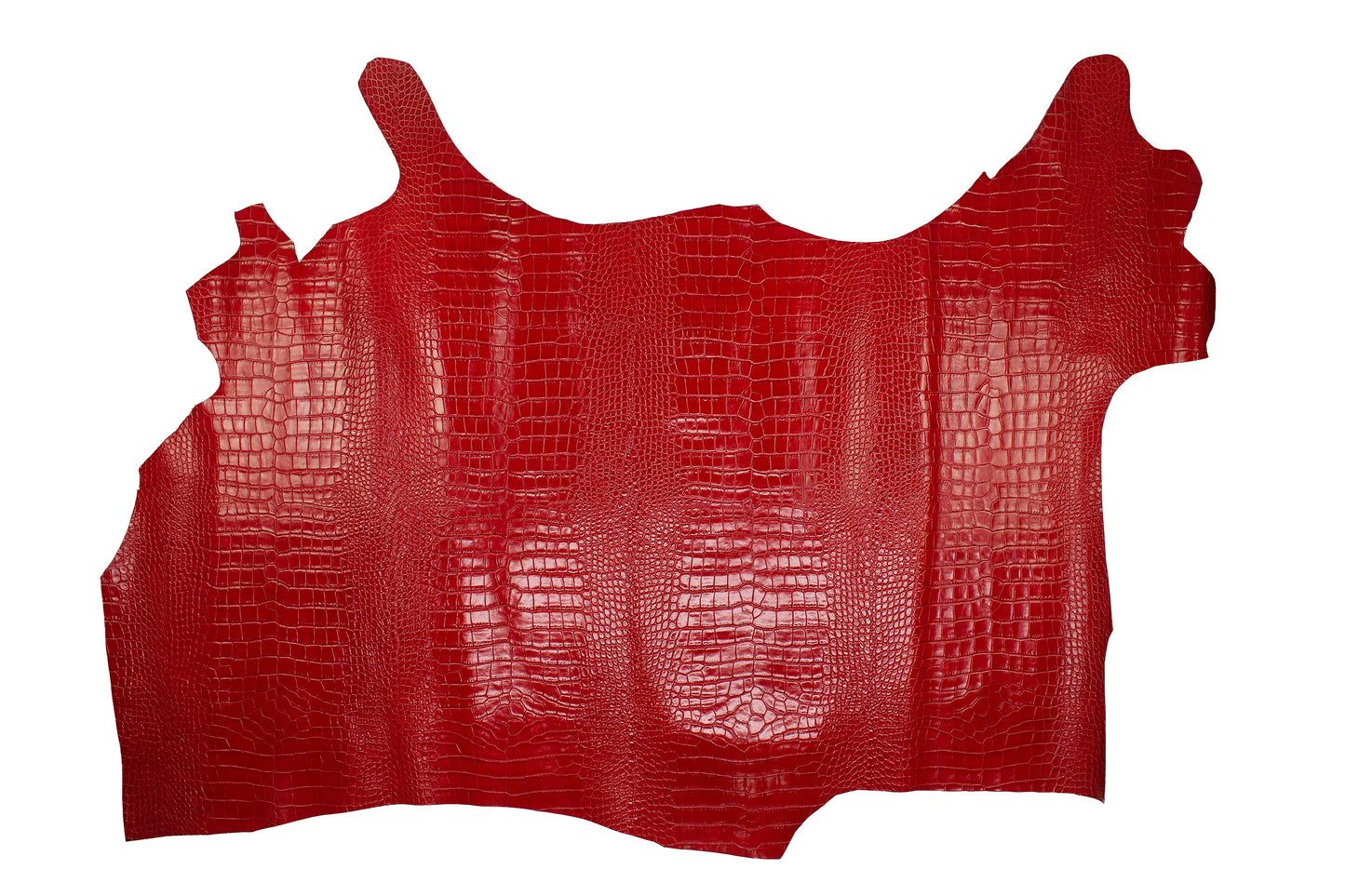 Piel de grabado cocodrilo rojo