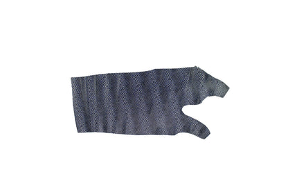 Trozo de piel grabado serpiente azul - blanco - La Tendeta del Cuero