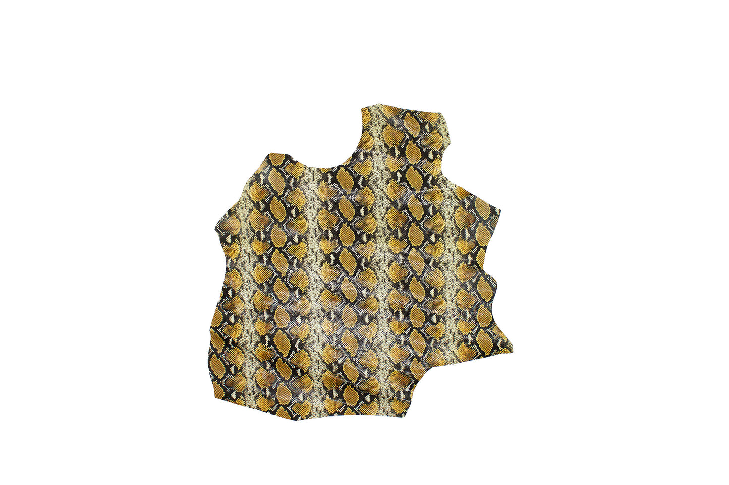 Trozo de piel grabado serpiente miel - beige