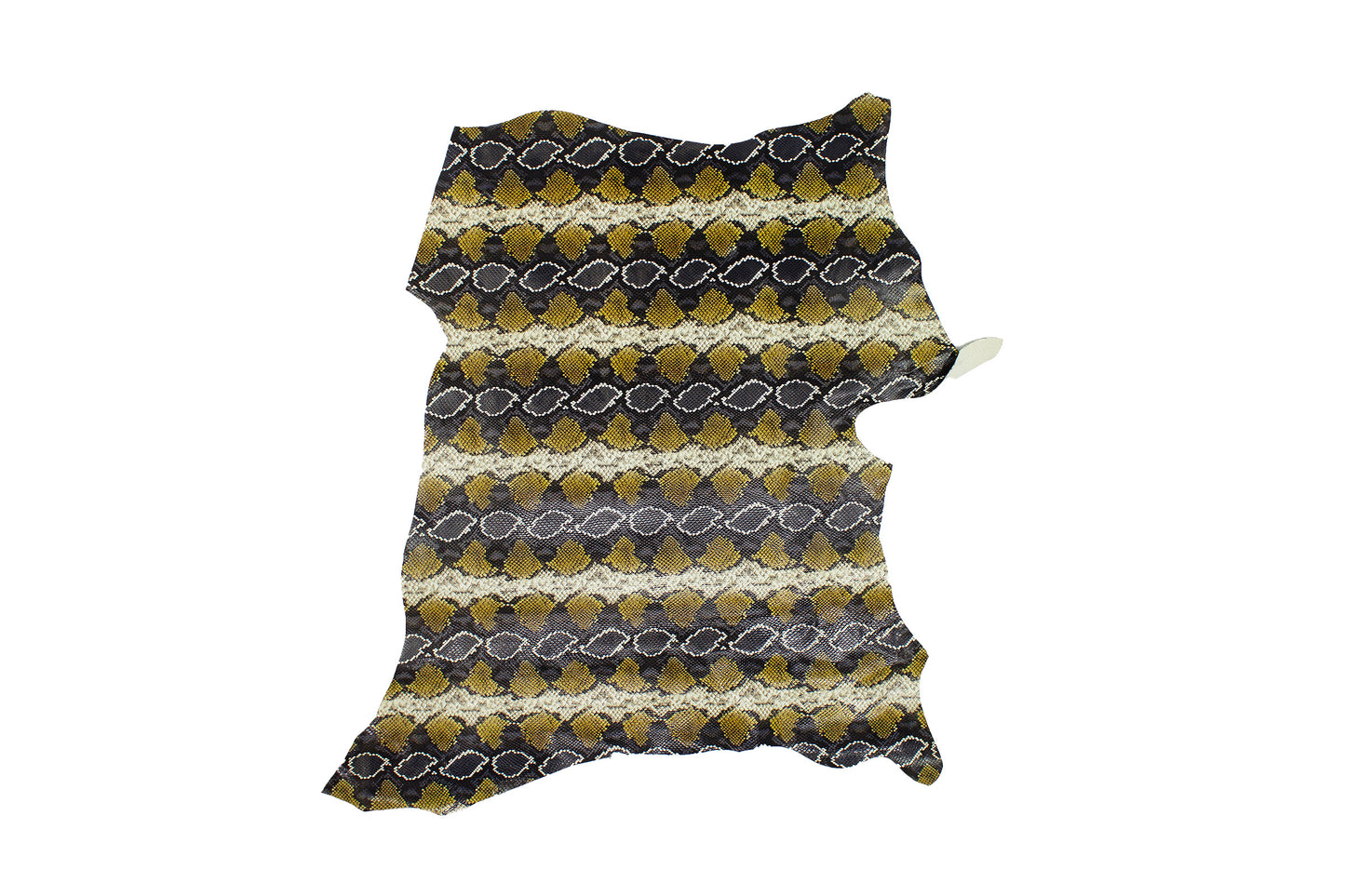 Trozo de piel grabado serpiente varios colores