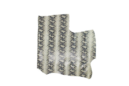 Trozo de piel grabado serpiente gris - multicolor - La Tendeta del Cuero