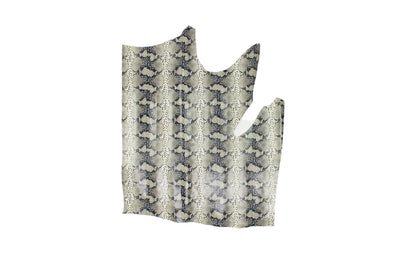 Trozo de piel grabado serpiente gris - multicolor - La Tendeta del Cuero
