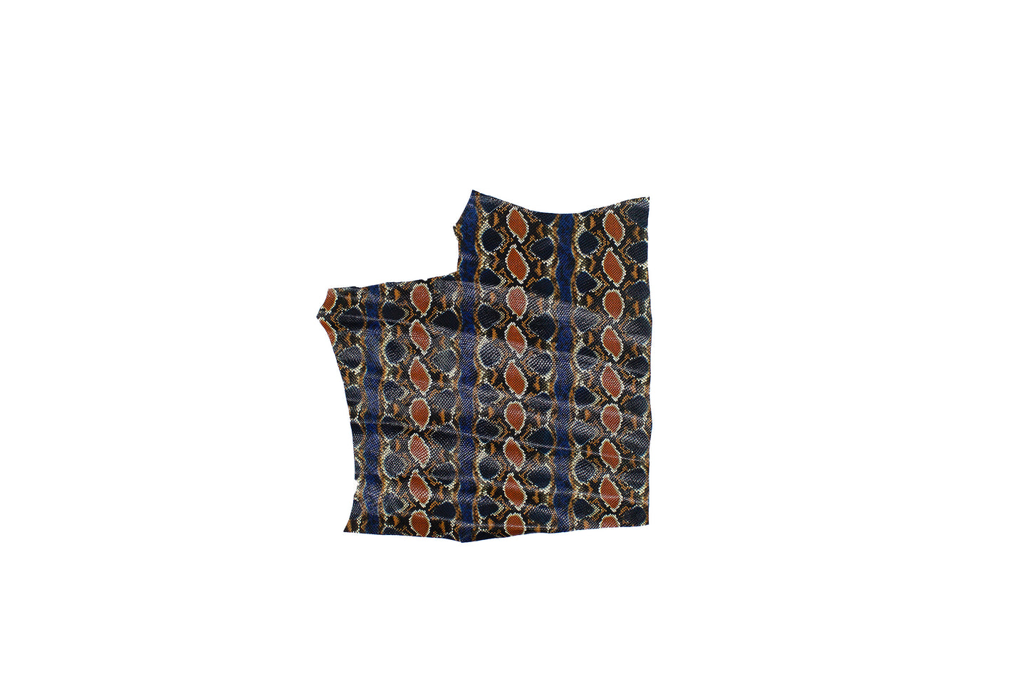 Trozo de piel grabado serpiente muticolor