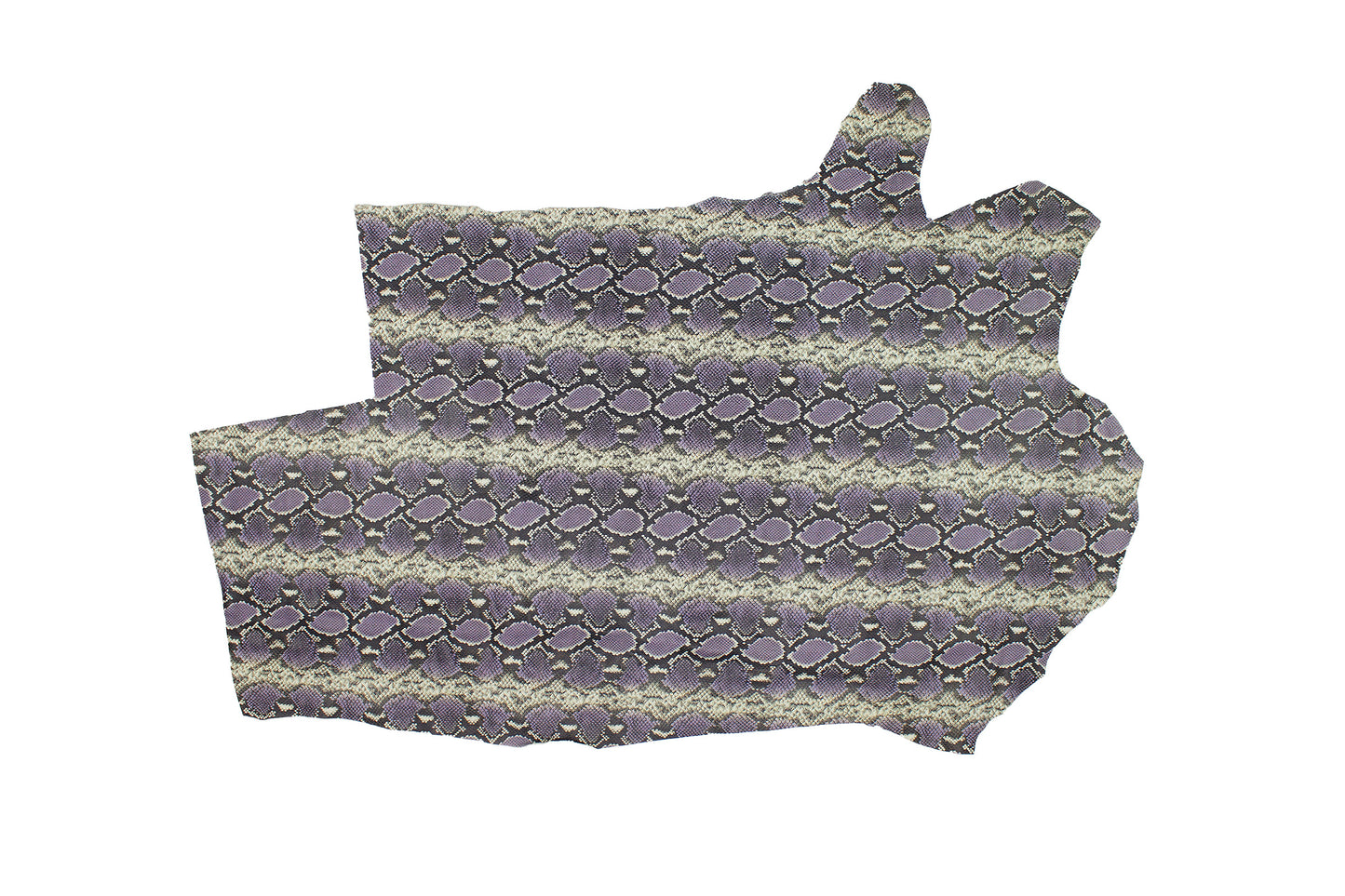 Trozo de piel grabado serpiente tonos lilas