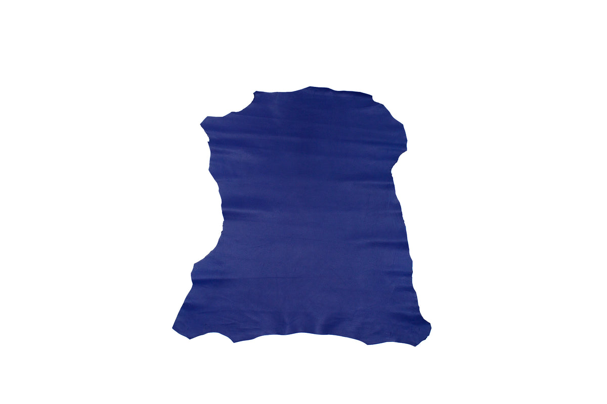 Trozo de piel cabra azul royal