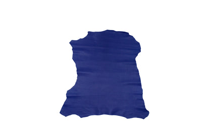 Trozo de piel cabra azul royal