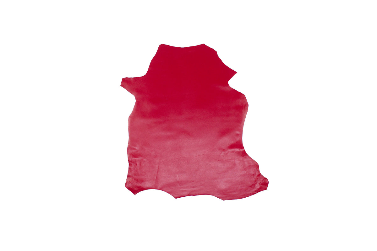Trozo de piel cabra roja