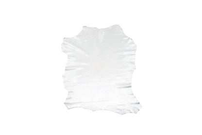Trozo de piel cordero laminado plata tornasol
