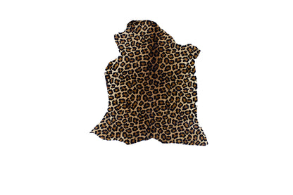 Trozo de piel pelo leopardo camel manchas grandes