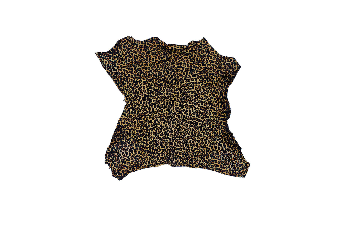 Trozo de piel pelo leopardo camel manchas pequeñas