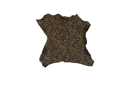Trozo de piel pelo leopardo camel manchas pequeñas