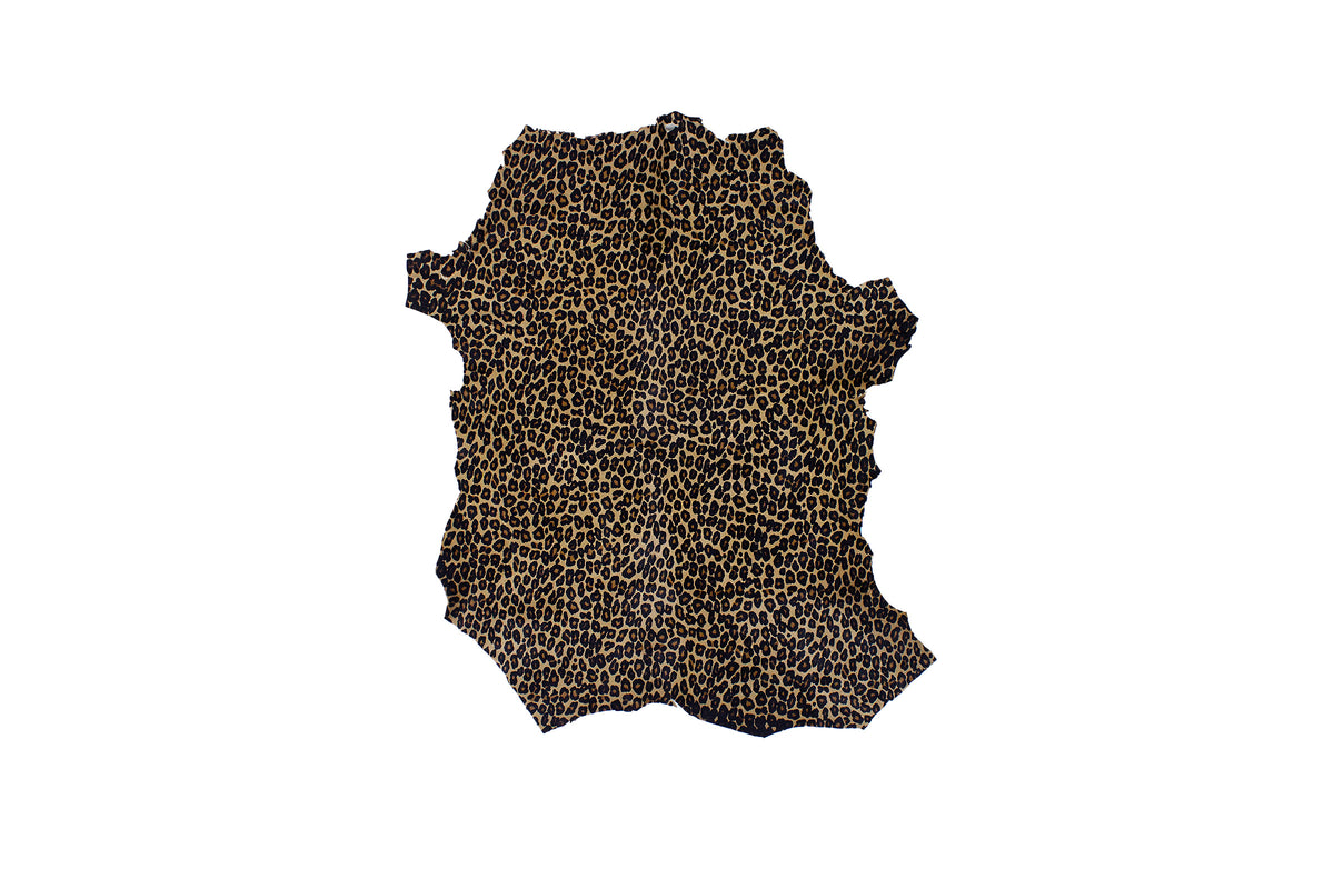 Trozo de piel pelo leopardo camel manchas pequeñas