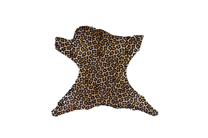 Trozo de piel pelo leopardo camel manchas grandes
