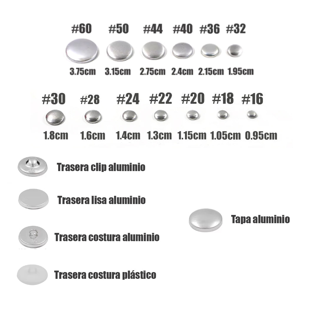 Botones para forrar 100 uds.