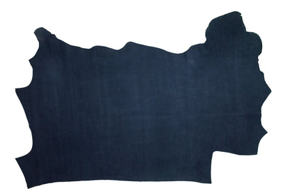 Piel de vacuno nobuck rustico azul jeans - La Tendeta del Cuero