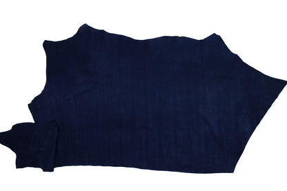 Piel de vacuno nobuck azul marino