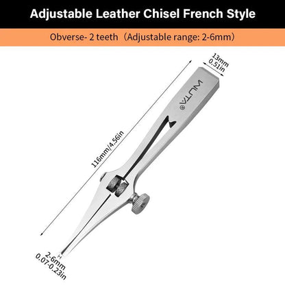 Tenedor ajustable para coser cuero estilo frances WUTA