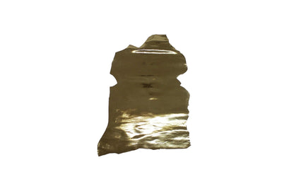 Trozo de piel cabra laminada espejo bronce - La Tendeta del Cuero
