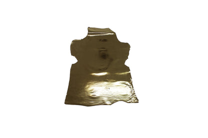 Trozo de piel cabra laminada espejo bronce - La Tendeta del Cuero