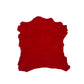 Piece of red suede leather