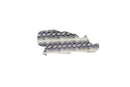 Trozo de piel grabado serpiente beige - negro - La Tendeta del Cuero