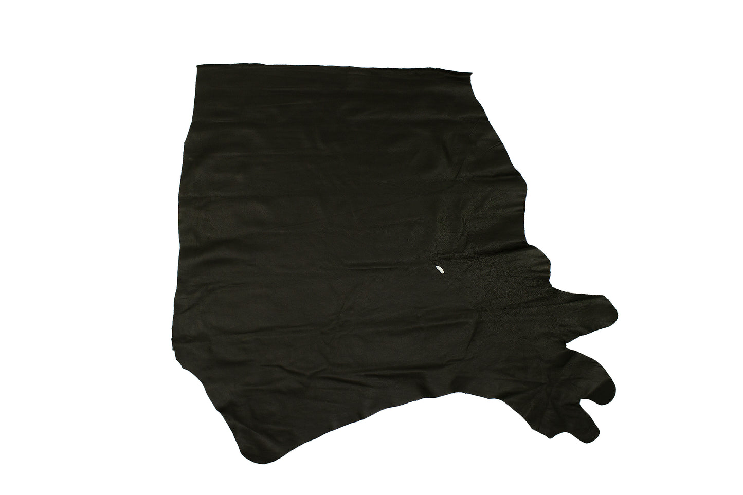 Piece of black pumped cowhide