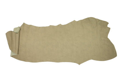 Trozo de piel vacuno grabado taupe ahumado - La Tendeta del Cuero