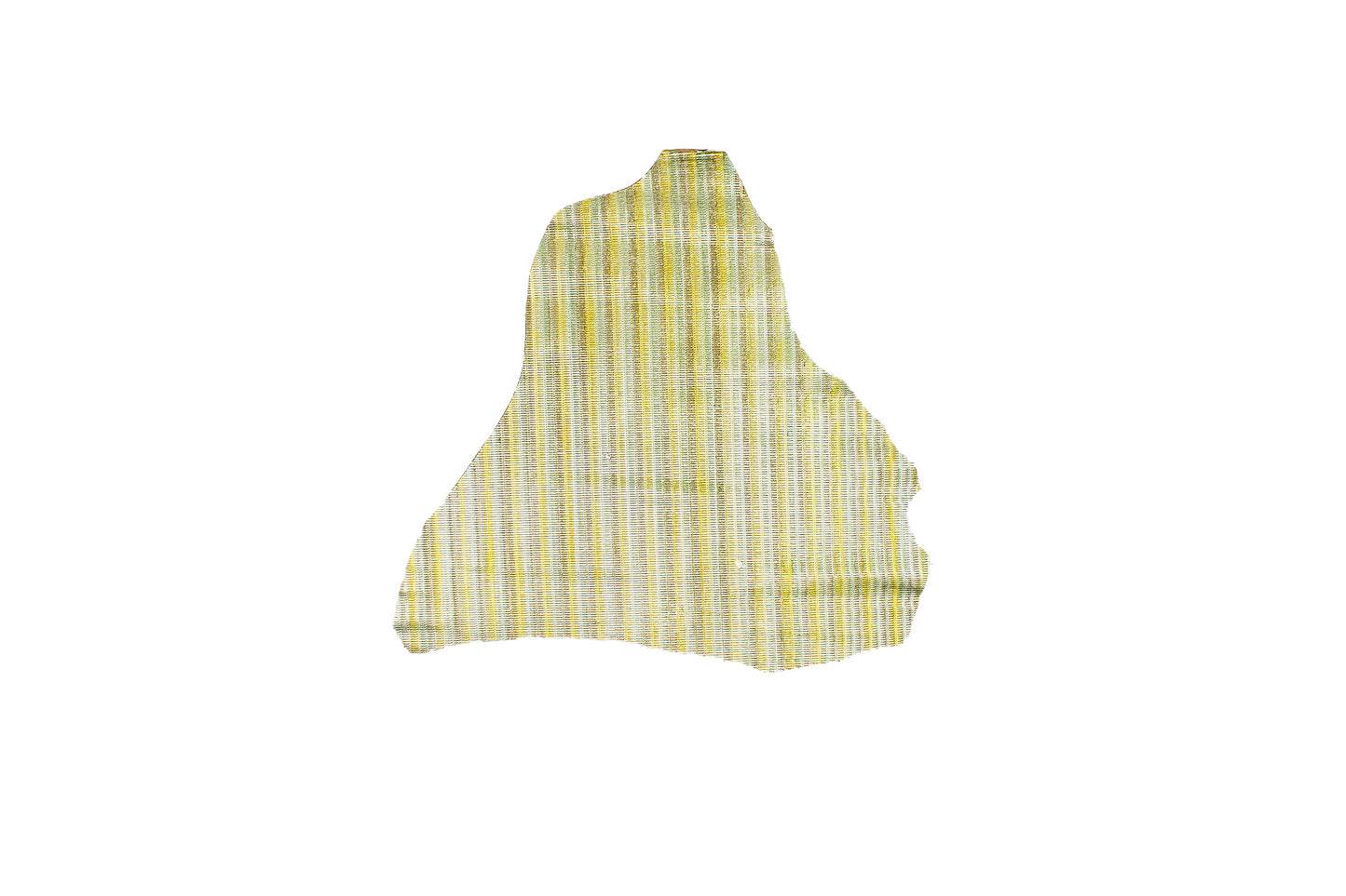 Piece of multicolored braided engraved leather