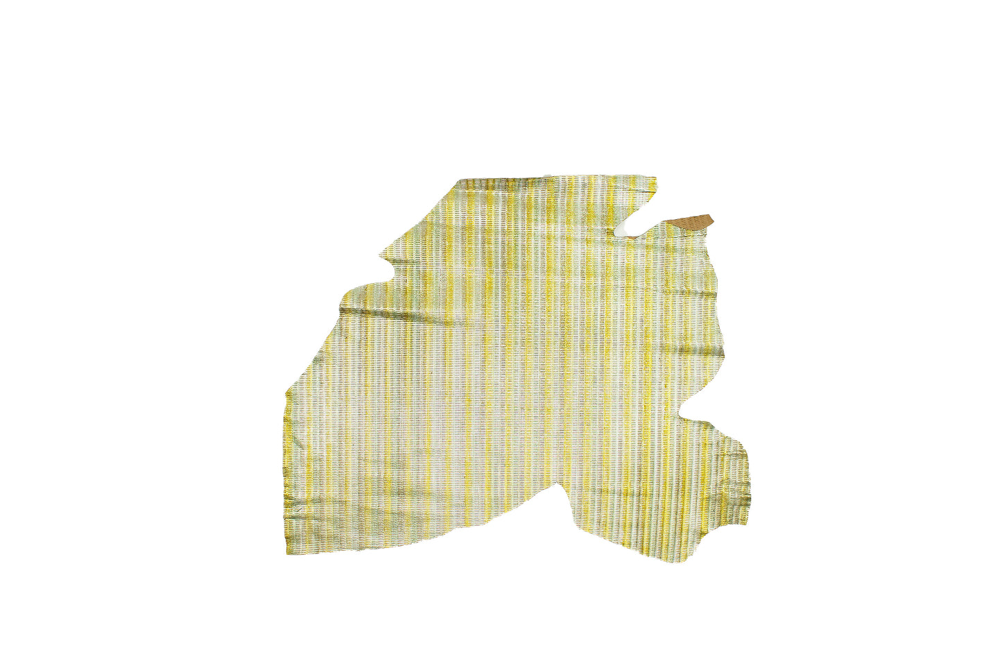 Piece of multicolored braided engraved leather