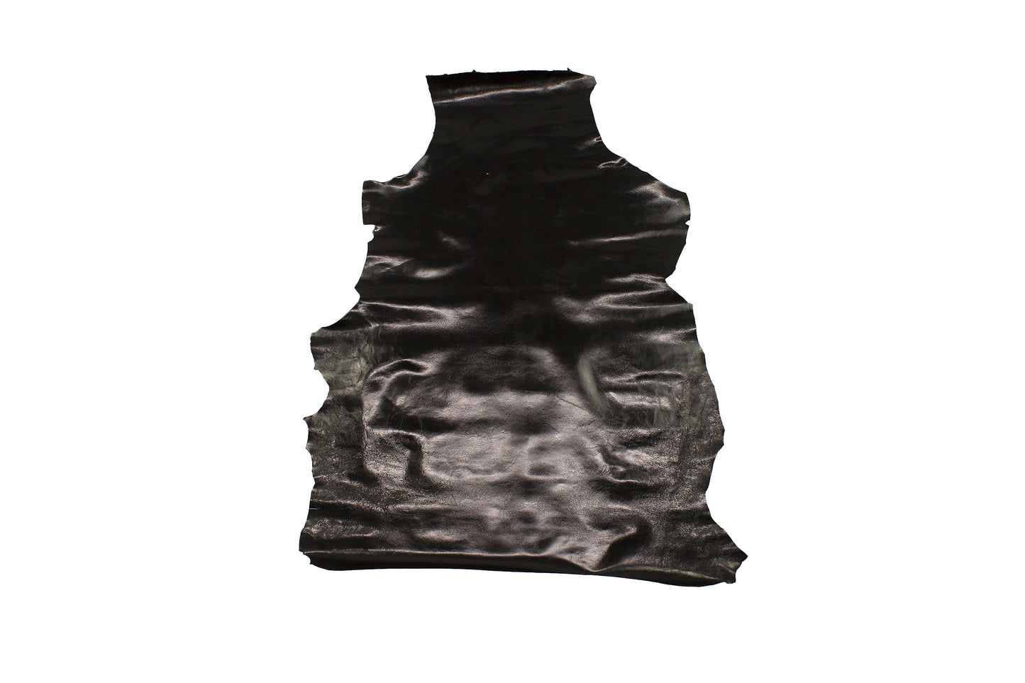 Trozo de piel forro cabra negro brillo