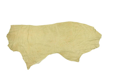 Trozo de piel forro cerdo flor oro - La Tendeta del Cuero