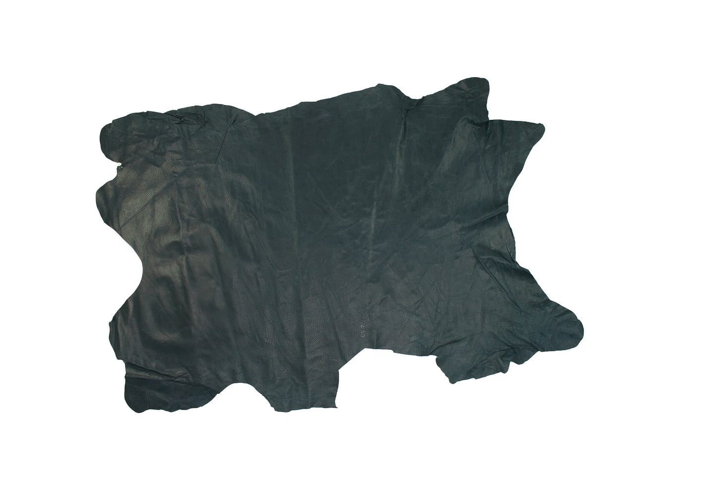 Piece of blue ironed pigskin lining