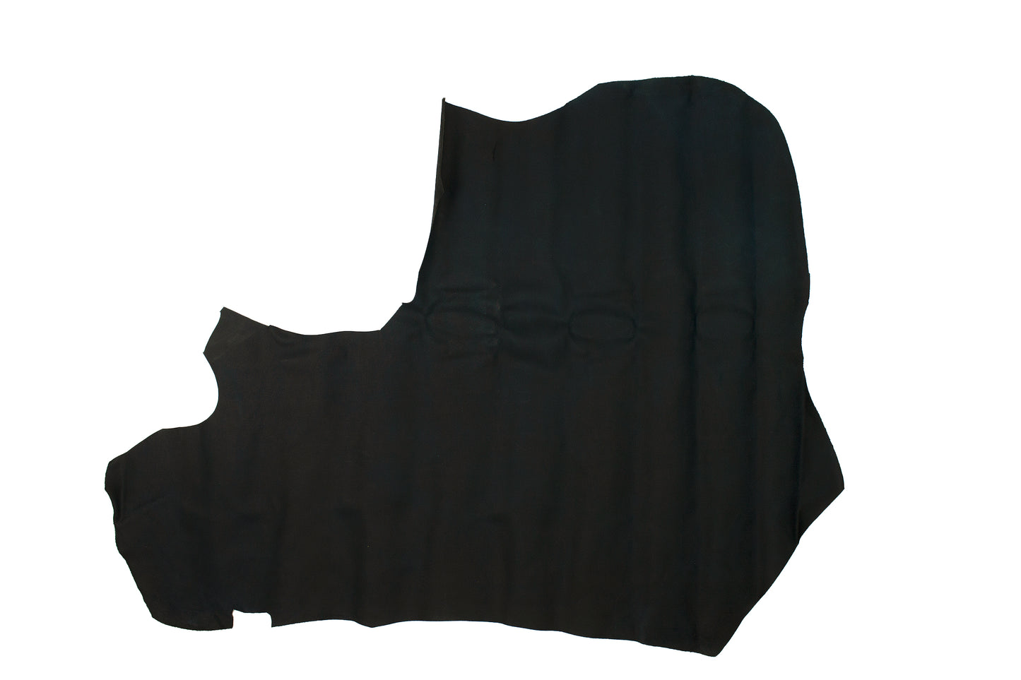 Piece of dark blue ironed split leather