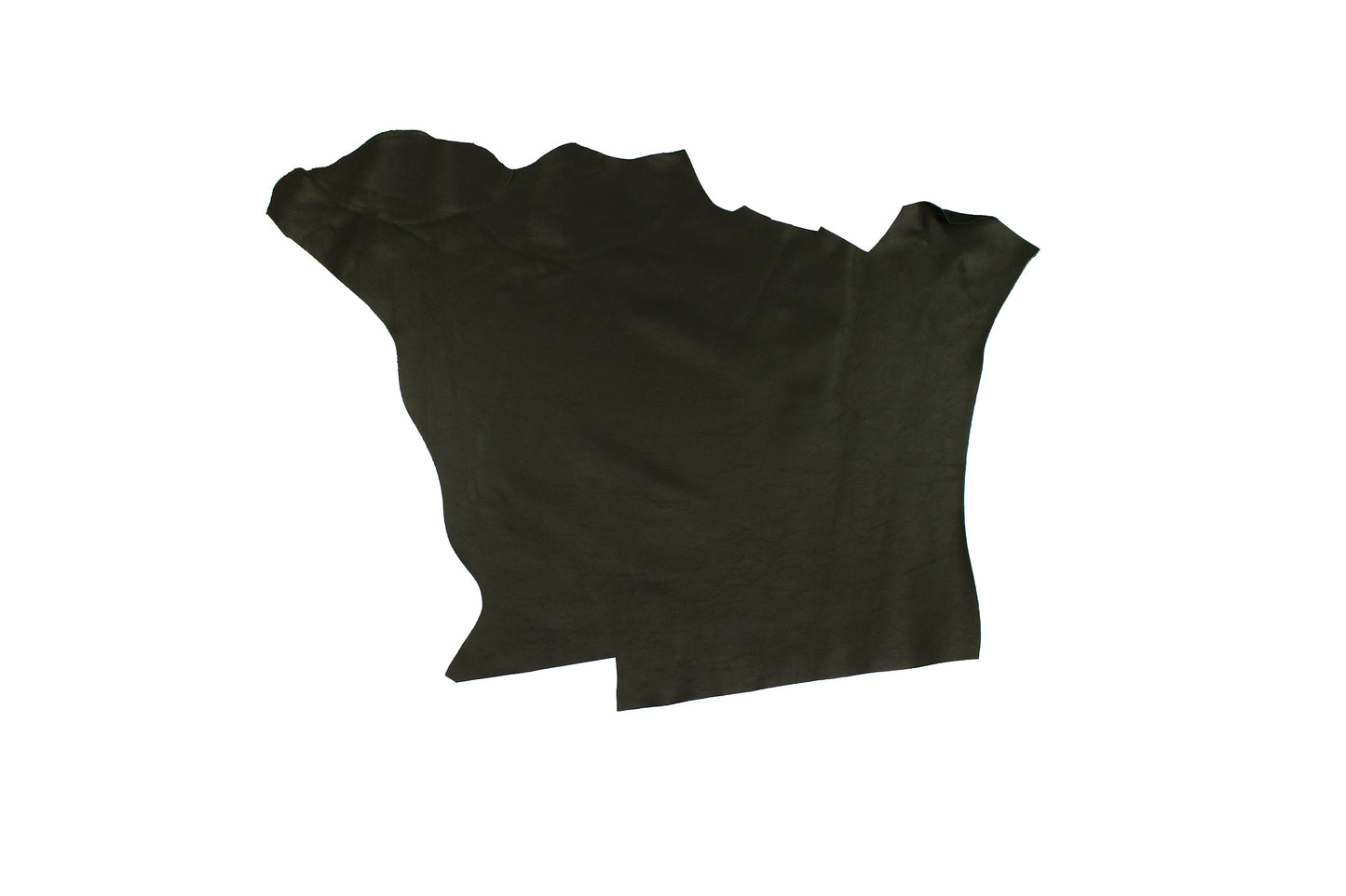 Piece of black pumped cowhide