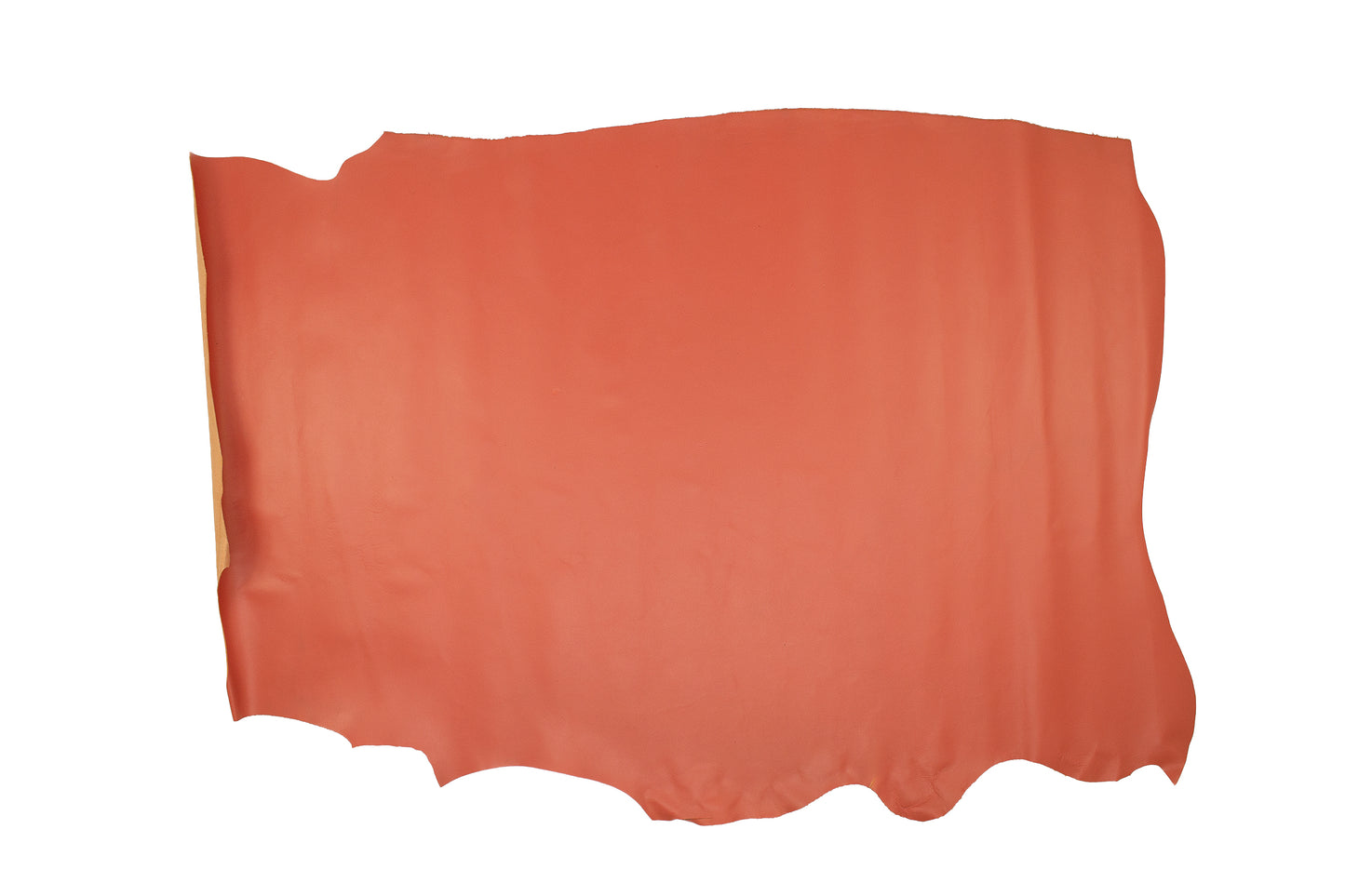 Piece of coral pink cowhide