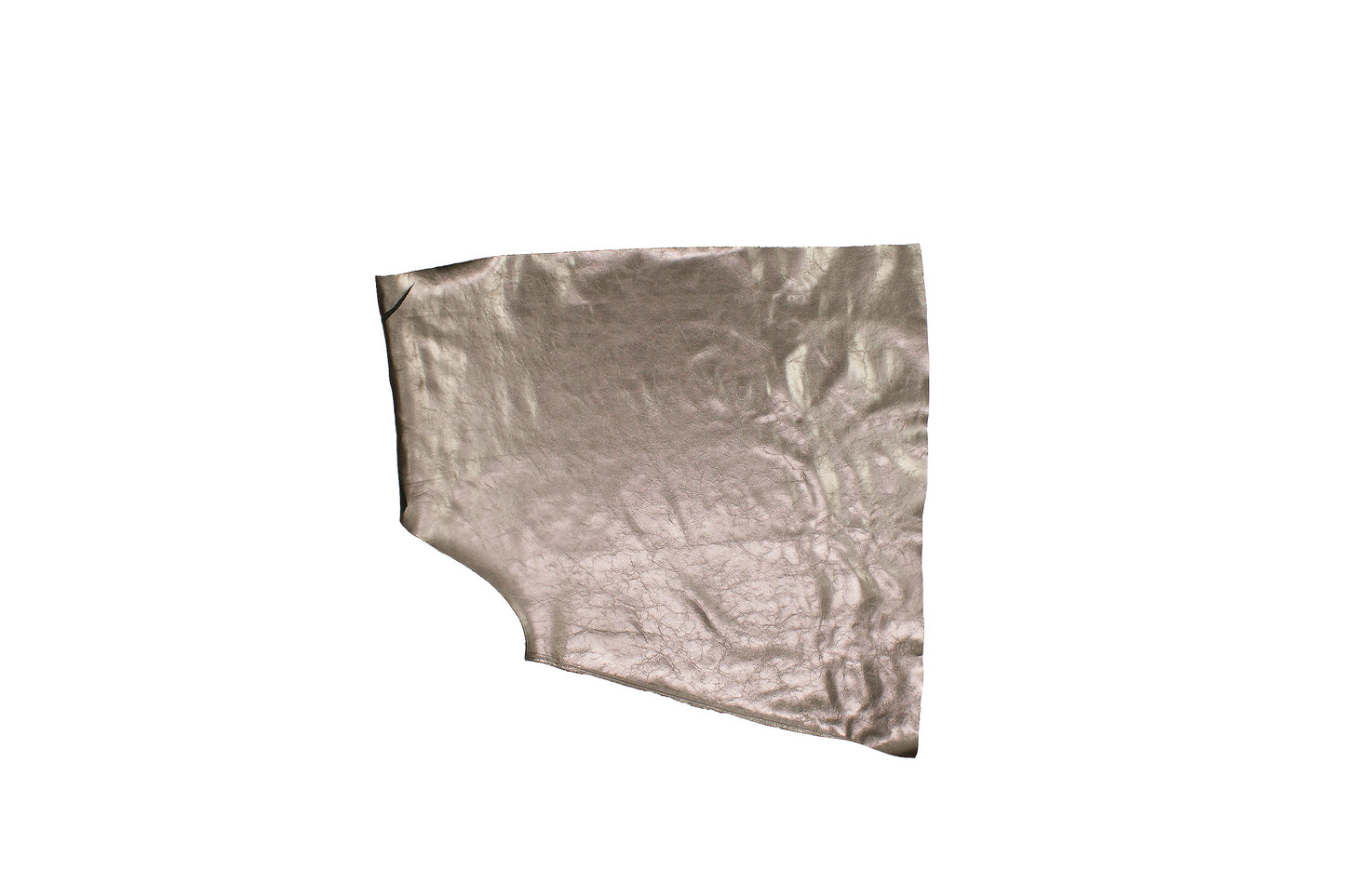 Piece of silver laminated cowhide