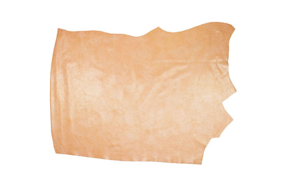 Trozo de piel fantasia salmon plateado - La Tendeta del Cuero