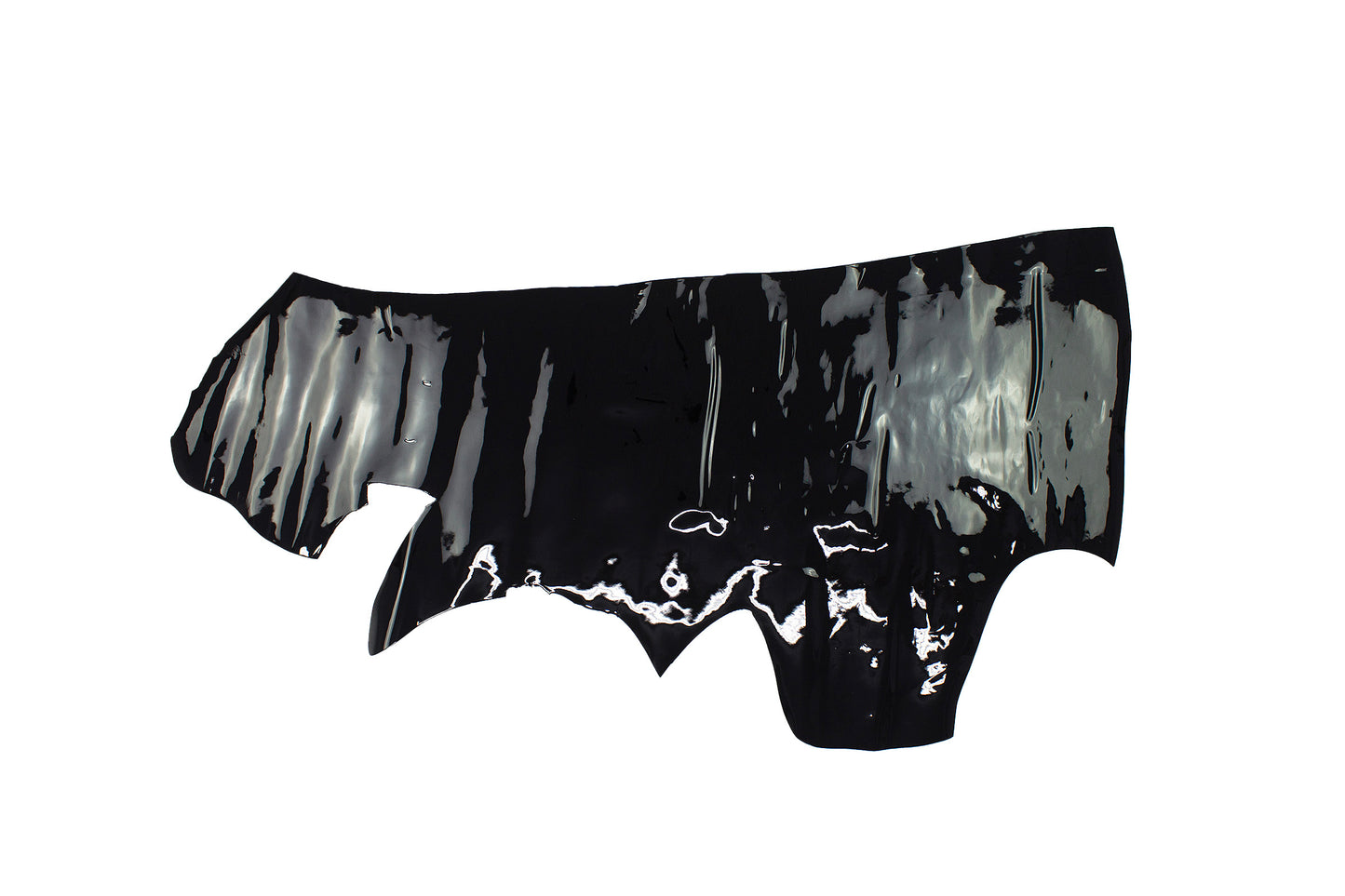 Trozo de piel charol negro