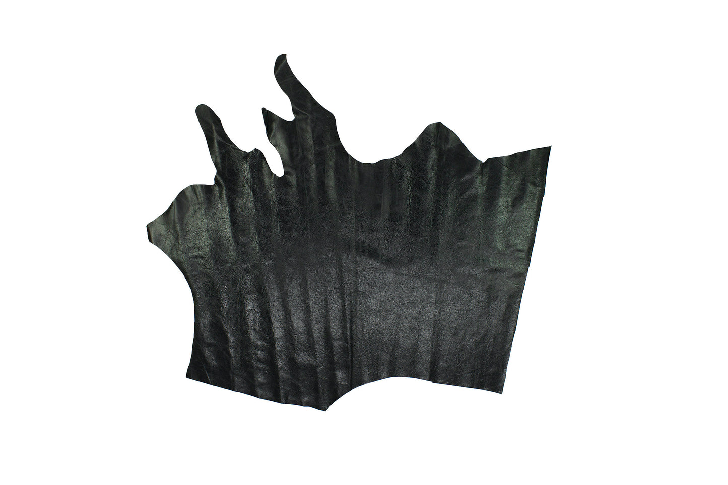 Trozo de piel vacuno bombeado gris oscuro desgastado