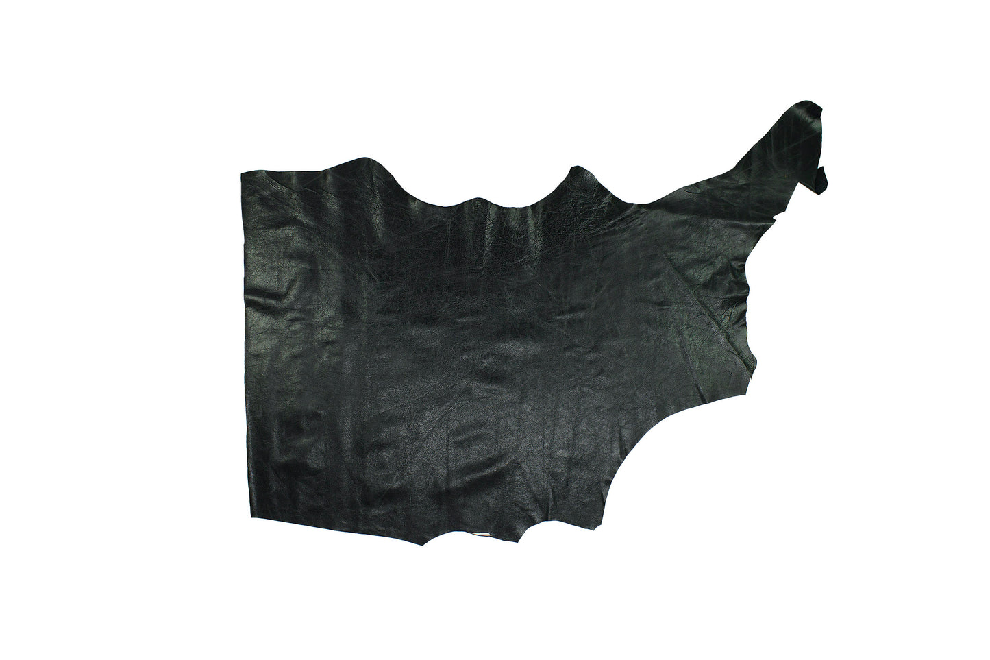 Trozo de piel vacuno bombeado gris oscuro desgastado