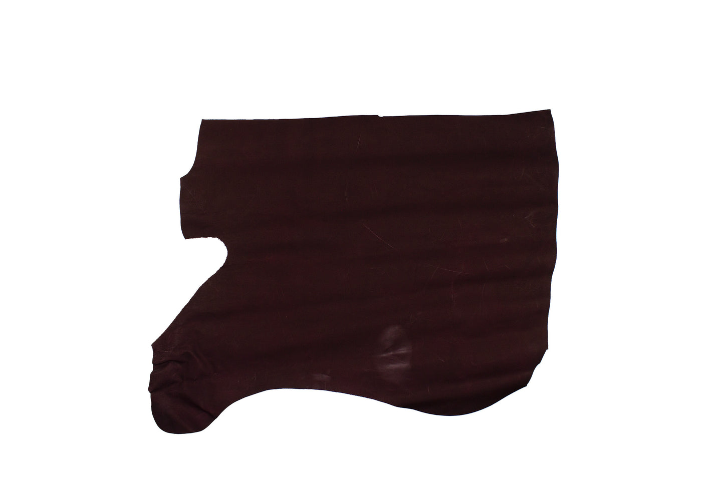 Trozo de piel vacuno autolucido granate