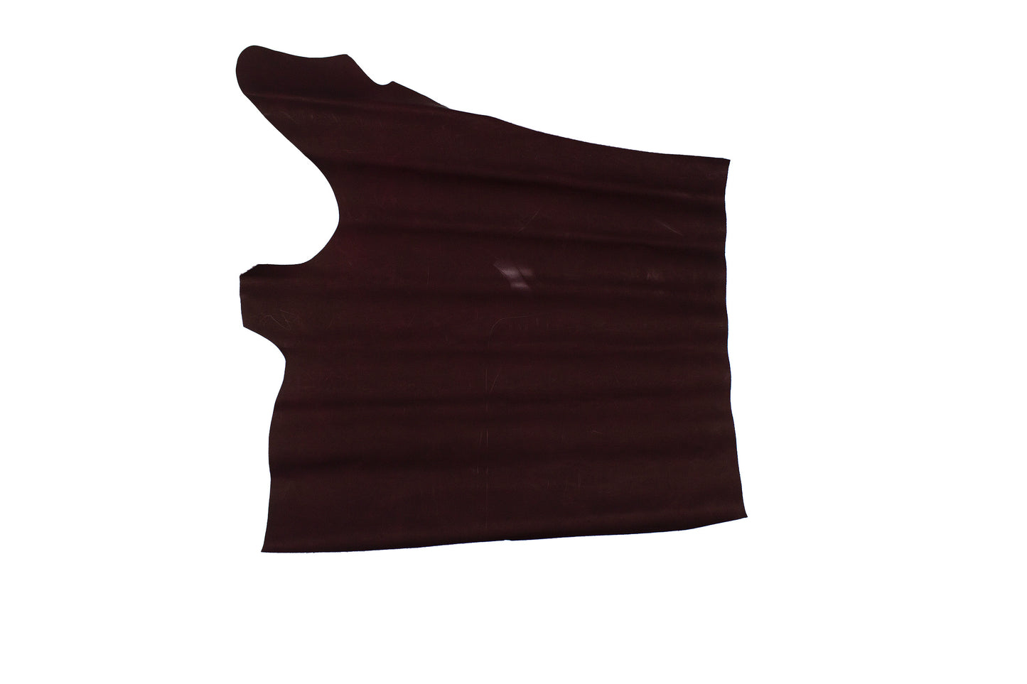 Trozo de piel vacuno autolucido granate