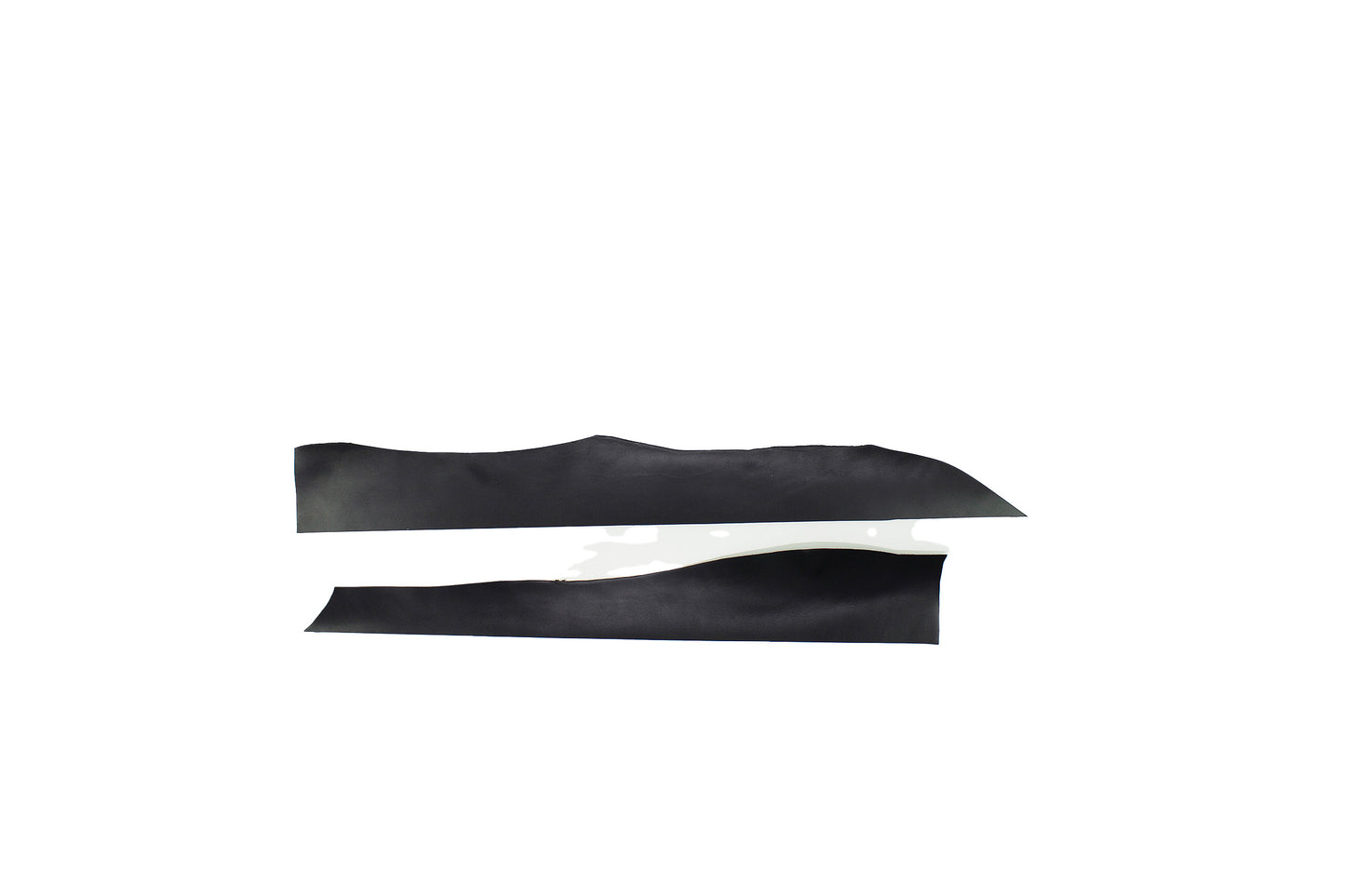 Trozos de piel vaquetilla negra