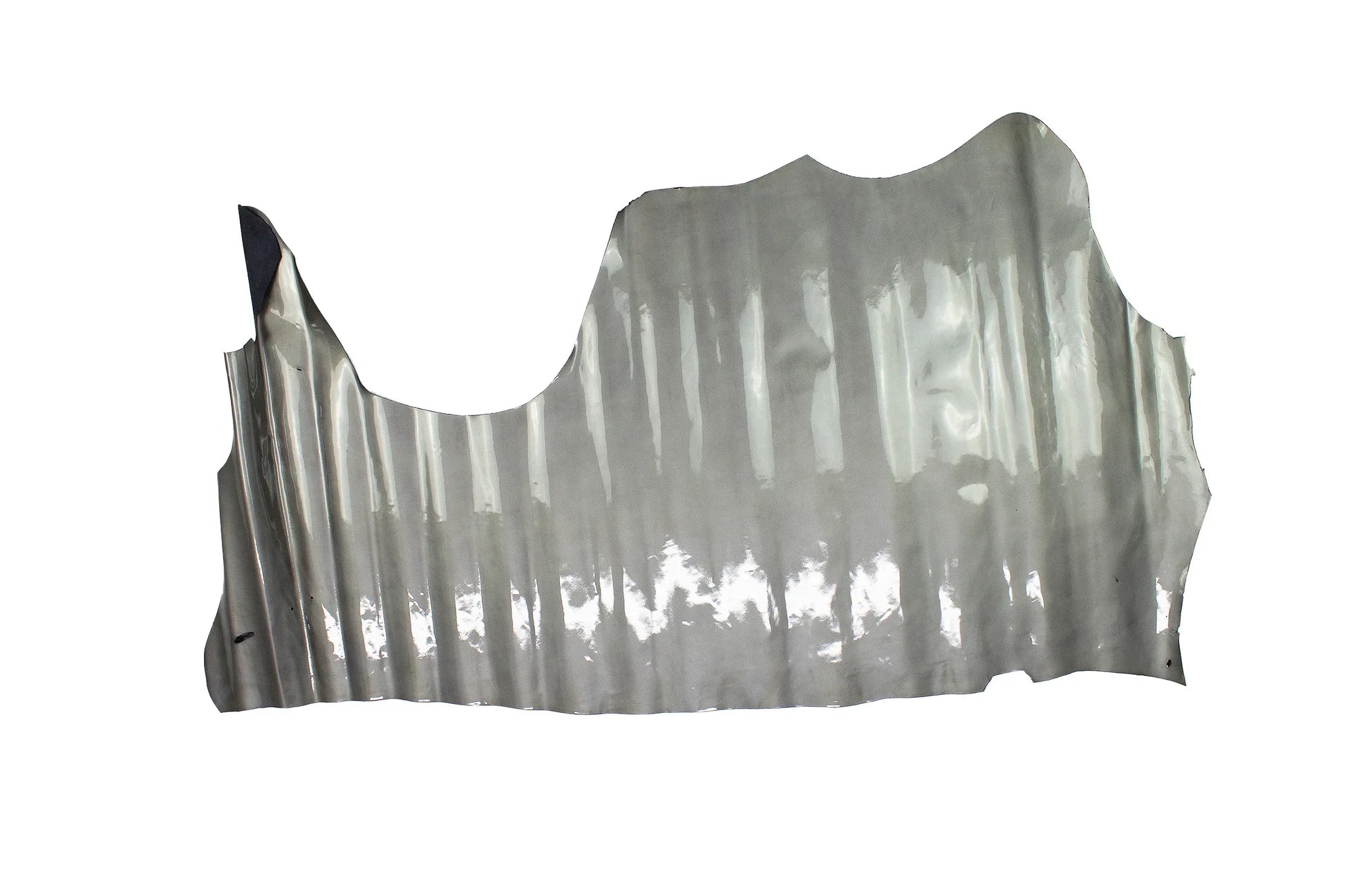 Trozo de piel charol niebla - La Tendeta del Cuero