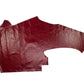 Trozo de piel vacuno rustico rojo oscuro - La Tendeta del Cuero