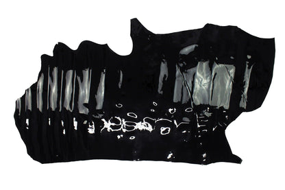 Trozo de piel charol negro - La Tendeta del Cuero