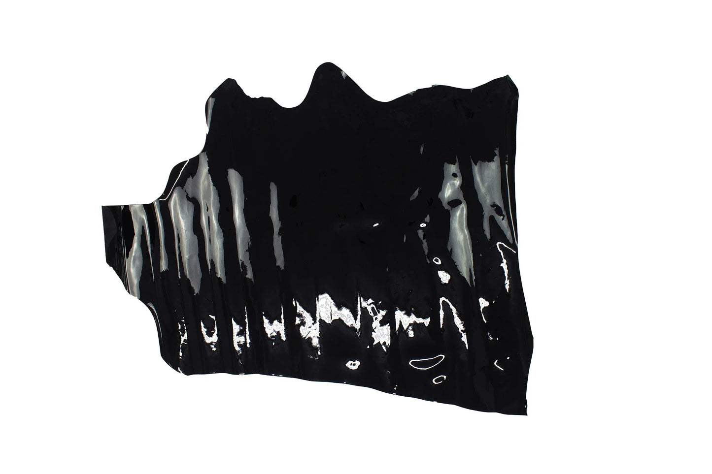 Trozo de piel charol negro - La Tendeta del Cuero