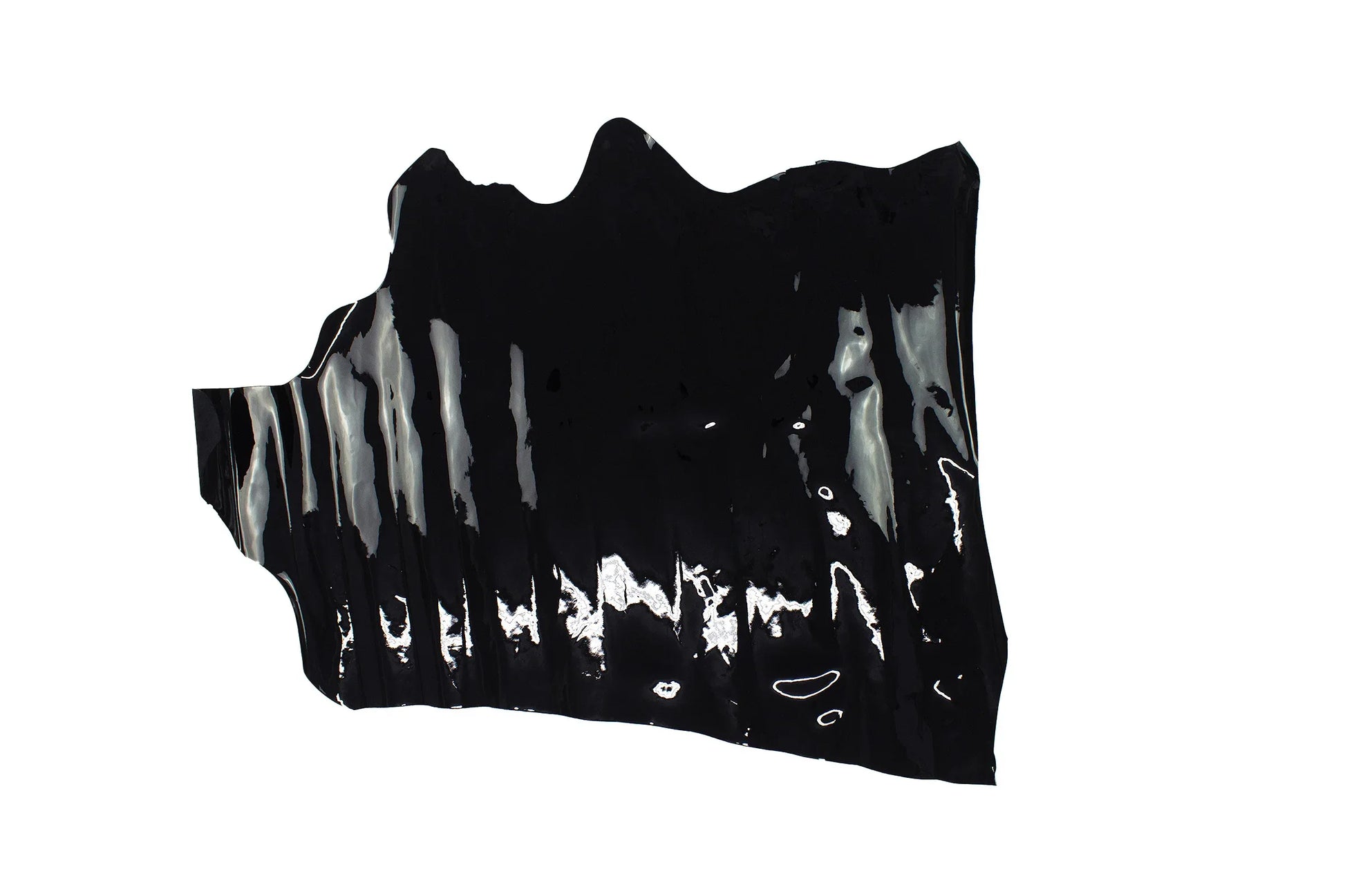 Trozo de piel charol negro - La Tendeta del Cuero