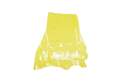 Trozo de piel charol arrugado amarillo envejecido - La Tendeta del Cuero